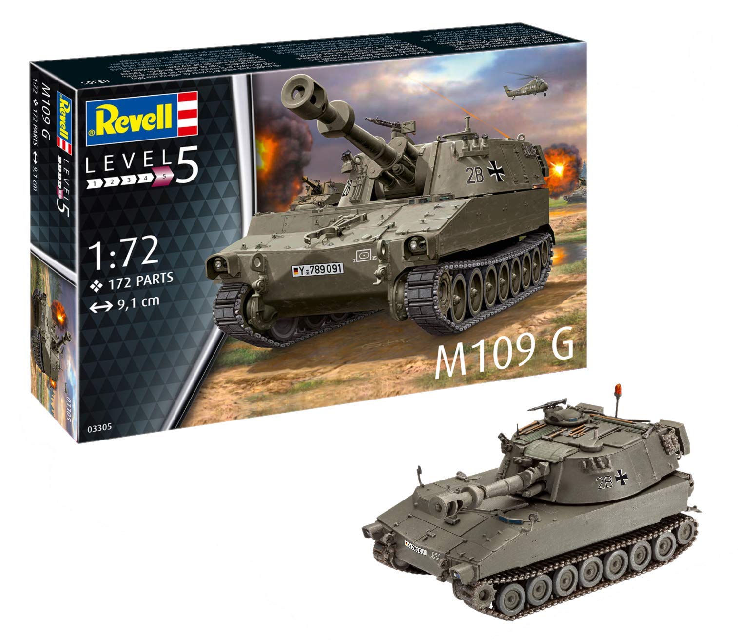 Amazon | ドイツレベル(Revell) 1/72 ドイツ連邦軍 M109G 自走榴弾砲